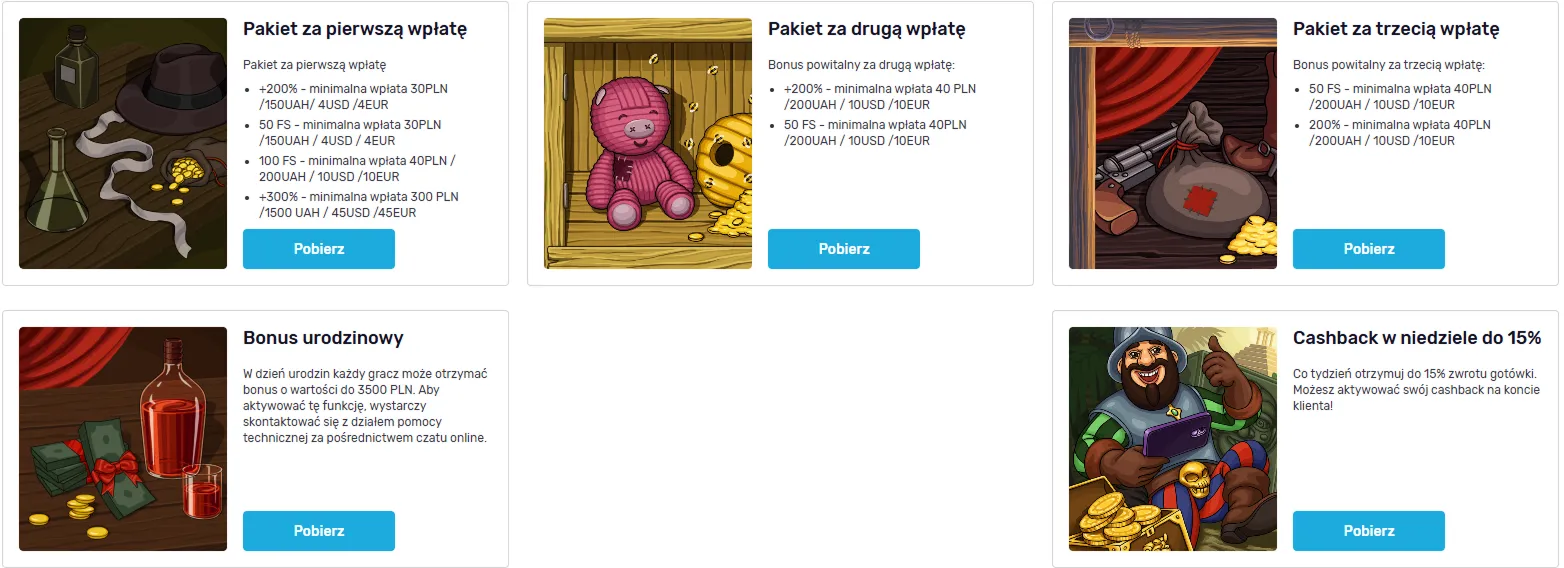 Kolejny krok: pakiet powitalny i darmowe spiny